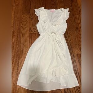 Pink Lily white dress